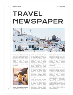 Minimalistic Travel Newspaper
