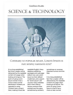Light Science and Technology Newspaper - free Google Docs Template - 3924