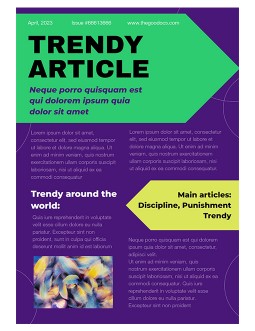 Violet Trendy Article - free Google Docs Template - 4158
