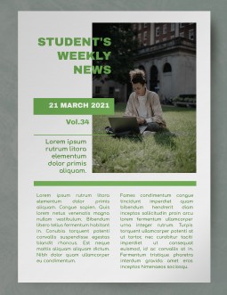 Student's Weekly News Newspaper - free Google Docs Template - 324