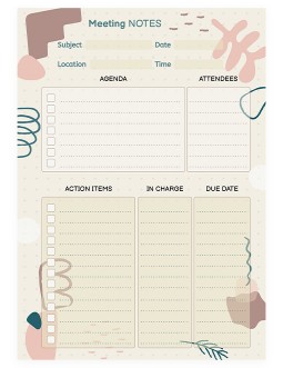 Beige Meeting Notes - free Google Docs Template - 4091