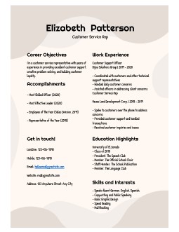 Pastel Abstract Resume