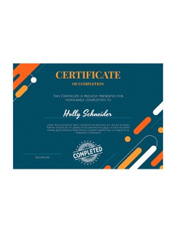 Green Completion Certificate - free Google Docs Template - 4244