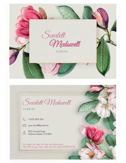 Pastel Florist Business Card