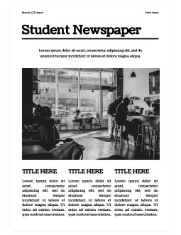 Perfect Student Newspaper - free Google Docs Template - 1061