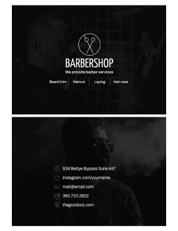 Black Barbershop Business Card