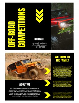 Black Off-Road Competition Brochure - free Google Docs Template - 2556