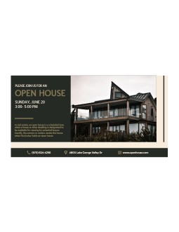 Open House Facebook Cover - free Google Docs Template - 2702