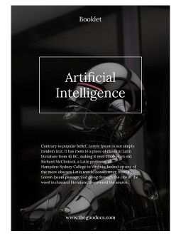 Black Artificial Intelligence Booklet - free Google Docs Template - 3621