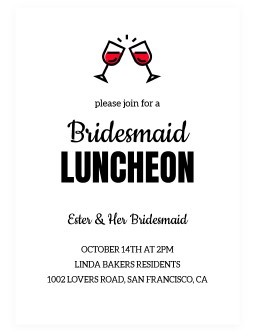 Bridesmaid Luncheon Invitation - free Google Docs Template - 4182