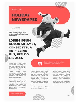 Simple Holiday Newspaper - free Google Docs Template - 3652